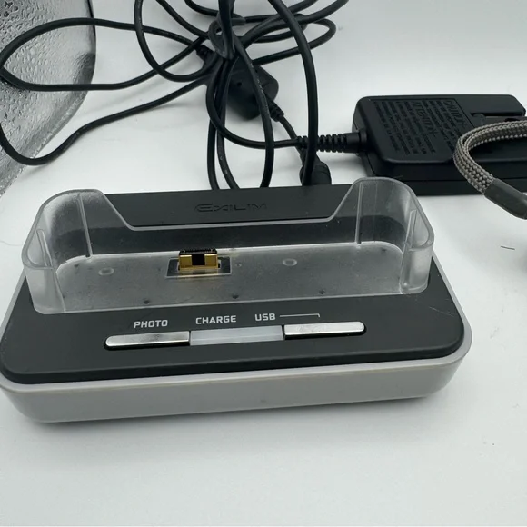 Casio Silver Digital Camera Compact with Charging Dock